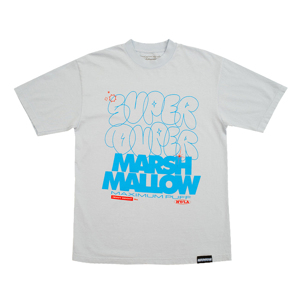 MARSHMALLOW SUPER DUPER T-SHIRT (BLUE GREY)